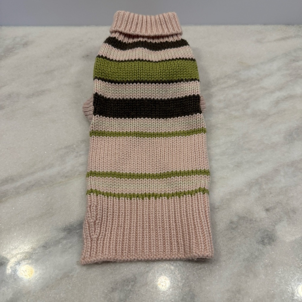 Silk and cashmere pink striped sweater by Rani Arabella